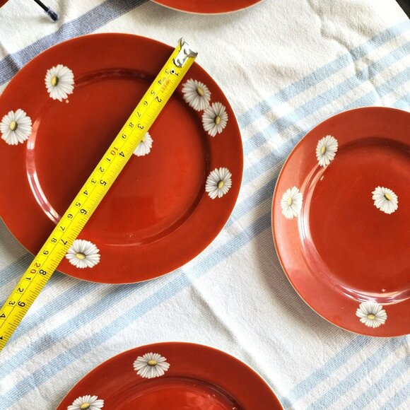 6 Vintage Noritake Nippon Toki Kaisha Japan (5) 7 3/4” Plates Daisies Farmhouse - Picture 6 of 7